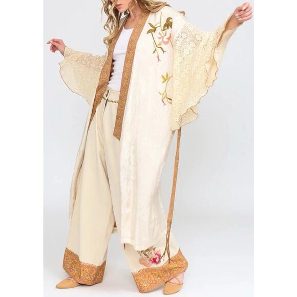 NWT Aratta My Beauty Topper Reversible Kimono In Vintage Pearl Small - Picture 5 of 16